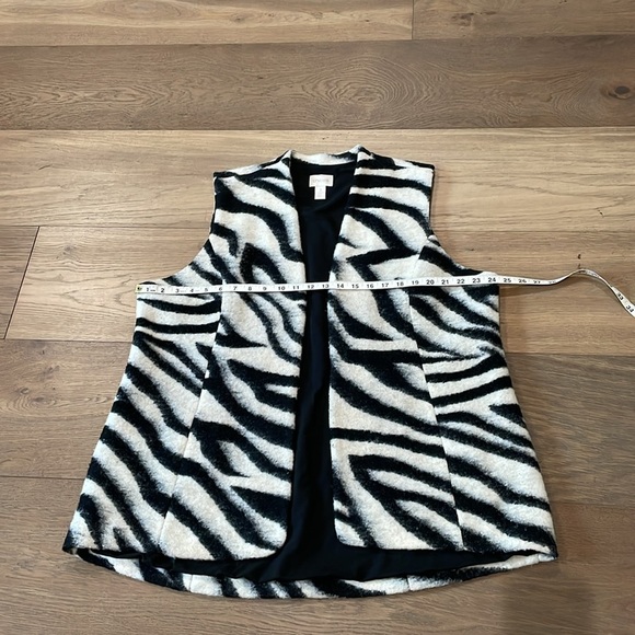 CHICO'S Bi-Color Zebra Print Wool Vest Size 3
XL/16 US - Picture 6 of 12